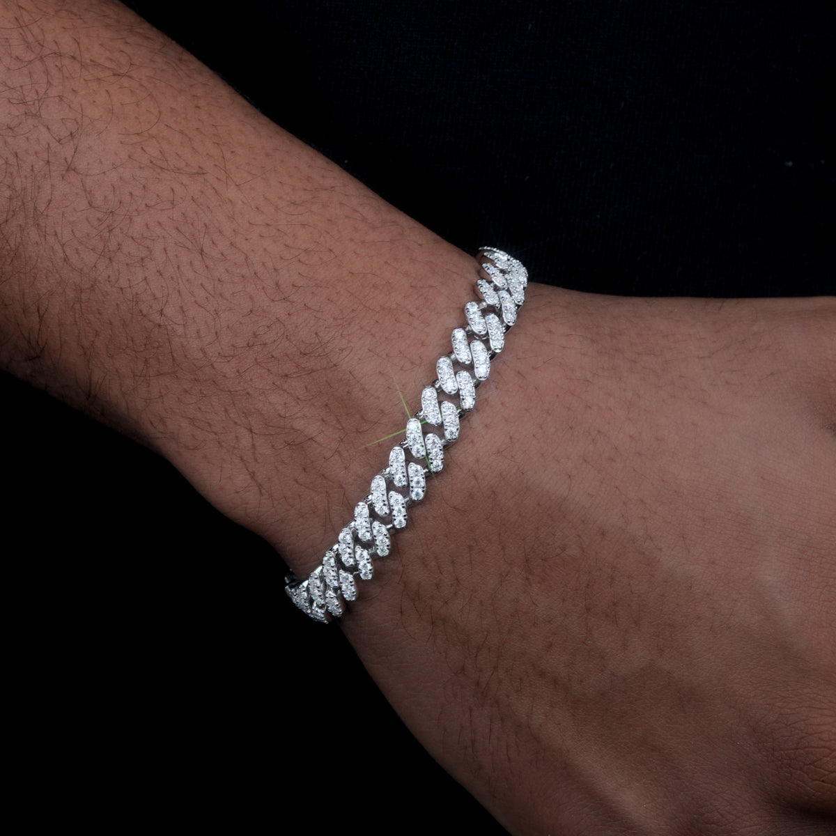 925S & VVS Moissanite 8.5MM Cuban Bracelet – The GUU Shop