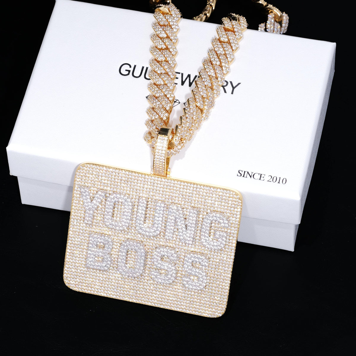 CUSTOM LETTER NECKLACE 3D BIG SQUARE | Big s Necklace – The GUU Shop