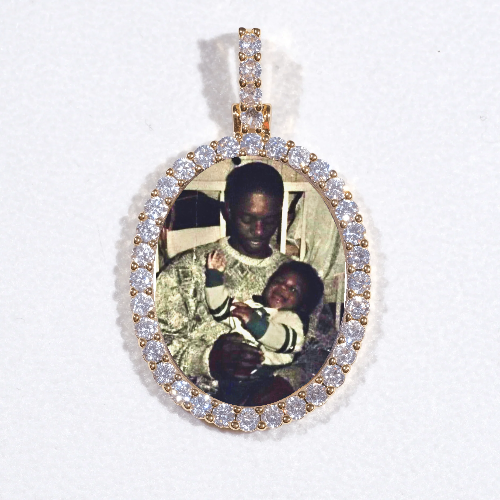 3D Oval Custom Picture Pendant