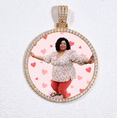 MEDIUM 3D CIRCLE CUSTOM PICTURE PENDANT