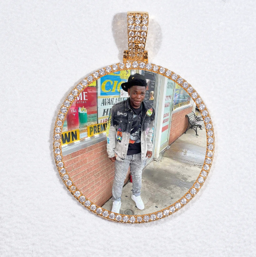 MEDIUM 3D CIRCLE CUSTOM PICTURE PENDANT