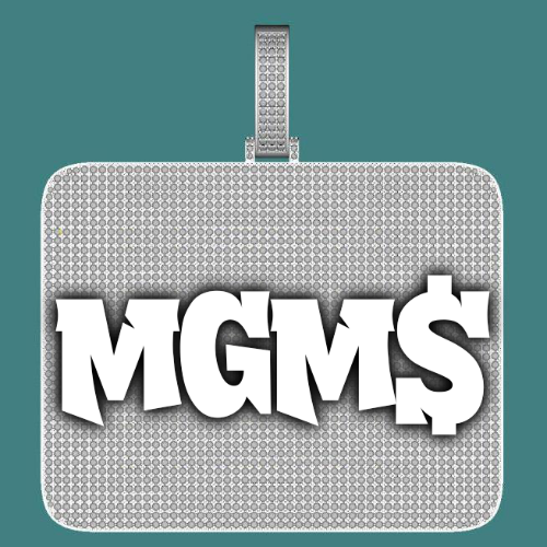 CUSTOM LETTER NECKLACE 3D BIG SQUARE
