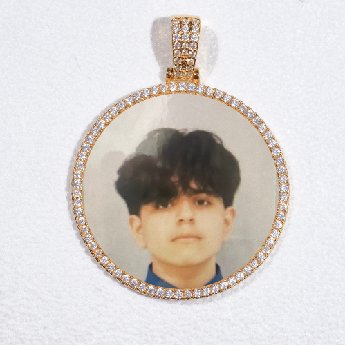 MEDIUM 3D CIRCLE CUSTOM PICTURE PENDANT
