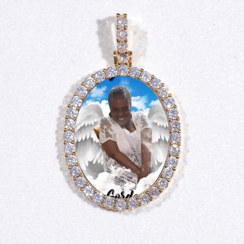 3D Oval Custom Picture Pendant