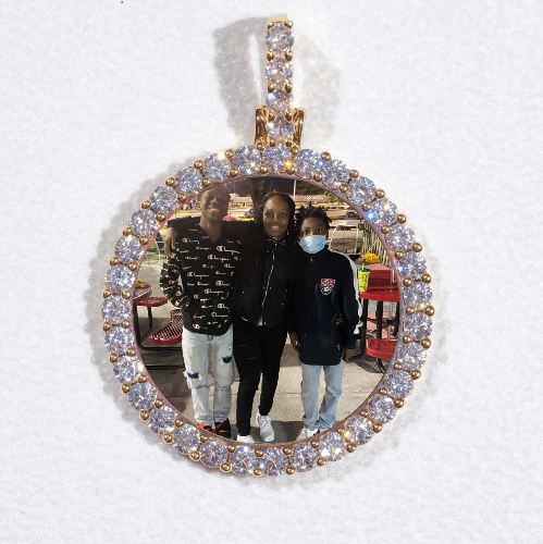 3D CIRCLE CUSTOM PICTURE PENDANT SMALL SIZE