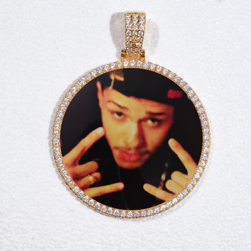 MEDIUM 3D CIRCLE CUSTOM PICTURE PENDANT