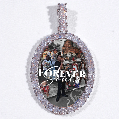 Large 3D Oval Custom Picture Pendant