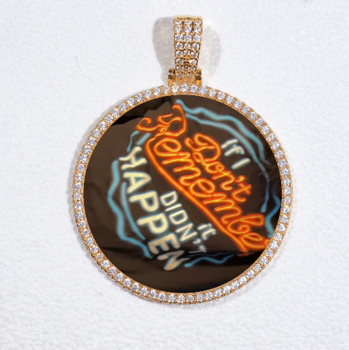 MEDIUM 3D CIRCLE CUSTOM PICTURE PENDANT