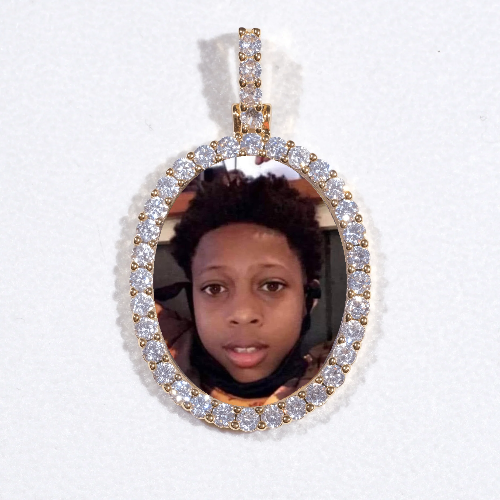 3D Oval Custom Picture Pendant
