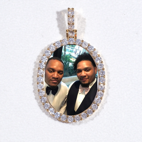 3D Oval Custom Picture Pendant