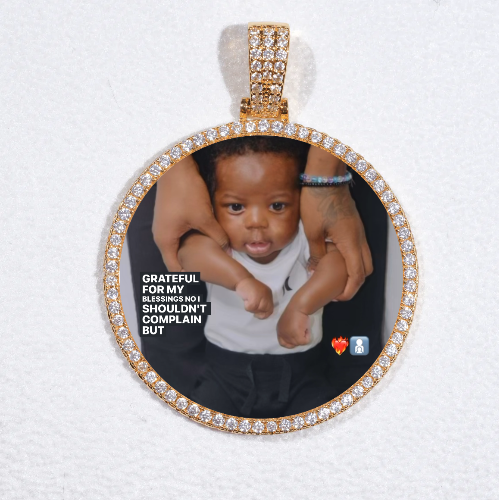 MEDIUM 3D CIRCLE CUSTOM PICTURE PENDANT