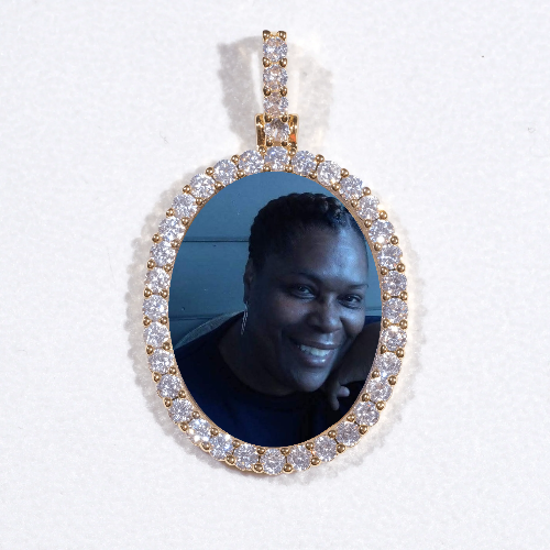 3D Oval Custom Picture Pendant