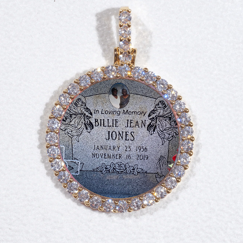 3D CIRCLE CUSTOM PICTURE PENDANT SMALL SIZE