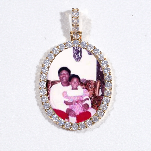 3D Oval Custom Picture Pendant