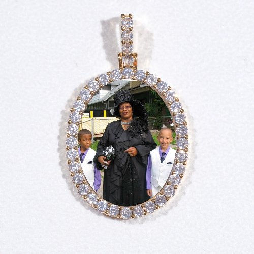 3D Oval Custom Picture Pendant