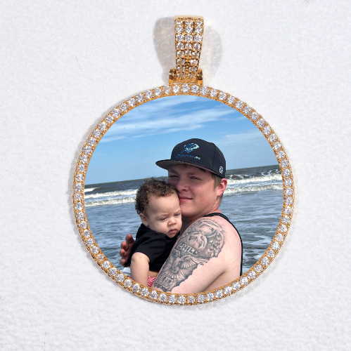 MEDIUM 3D CIRCLE CUSTOM PICTURE PENDANT