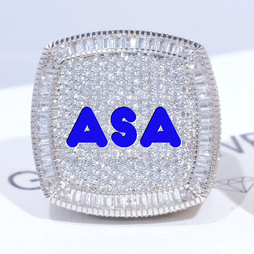 CUSTOM LETTER 3D ICED RING