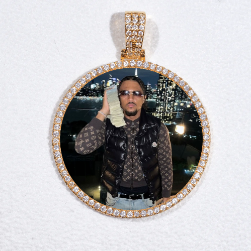 MEDIUM 3D CIRCLE CUSTOM PICTURE PENDANT