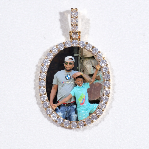 3D Oval Custom Picture Pendant