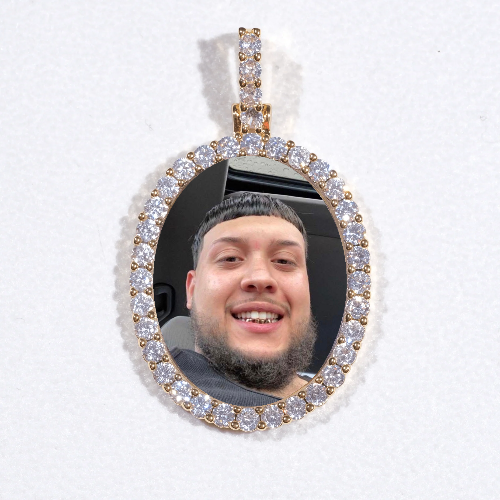 3D Oval Custom Picture Pendant
