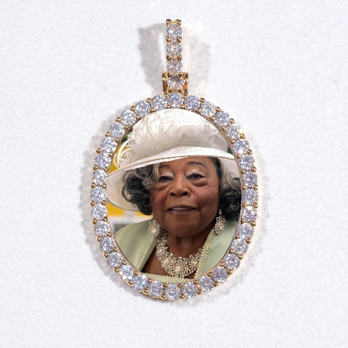 3D Oval Custom Picture Pendant
