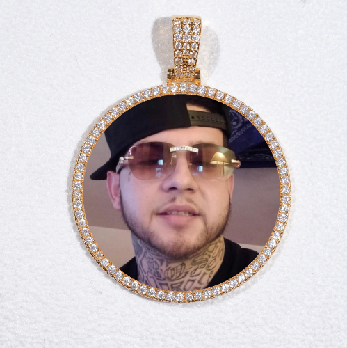 MEDIUM 3D CIRCLE CUSTOM PICTURE PENDANT