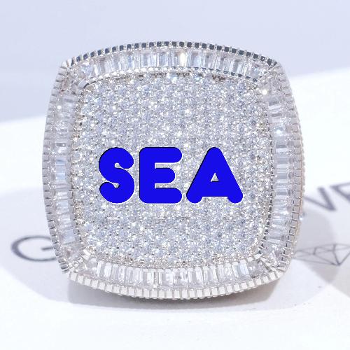CUSTOM LETTER 3D ICED RING