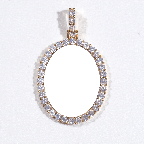 3D Oval Custom Picture Pendant