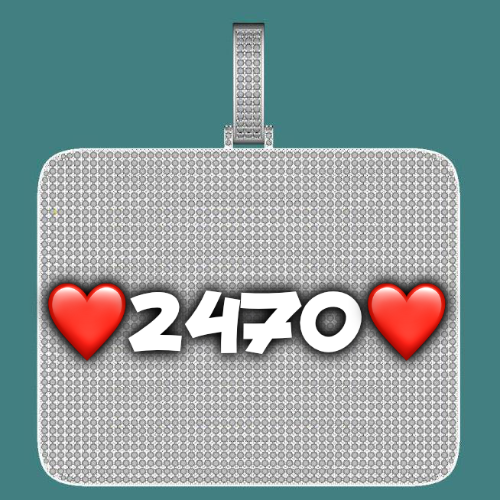 CUSTOM LETTER NECKLACE 3D BIG SQUARE