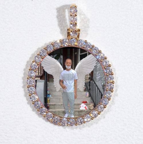 3D CIRCLE CUSTOM PICTURE PENDANT SMALL SIZE
