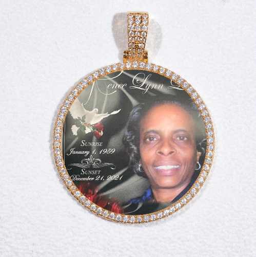 MEDIUM 3D CIRCLE CUSTOM PICTURE PENDANT