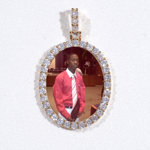 3D Oval Custom Picture Pendant