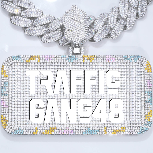 CUSTOM LETTER NECKLACE 3D COLORFUL SQUARE
