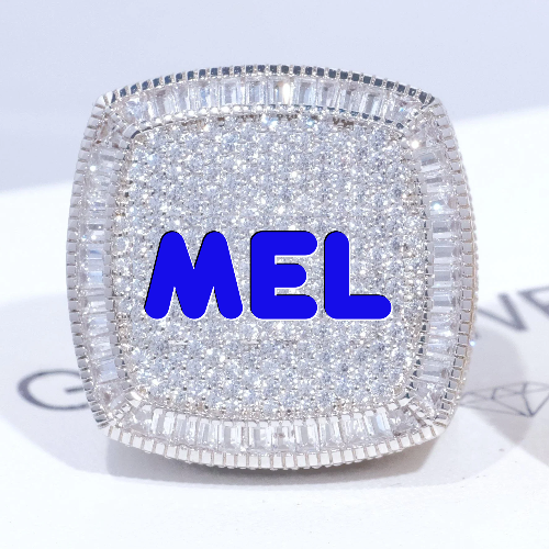CUSTOM LETTER 3D ICED RING