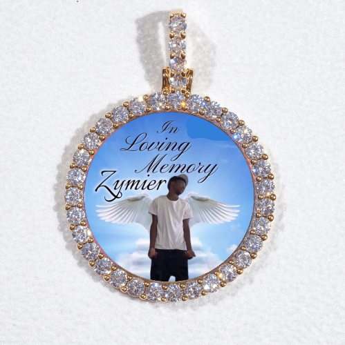 3D CIRCLE CUSTOM PICTURE PENDANT SMALL SIZE