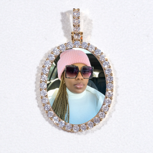 3D Oval Custom Picture Pendant