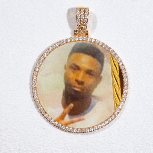 MEDIUM 3D CIRCLE CUSTOM PICTURE PENDANT