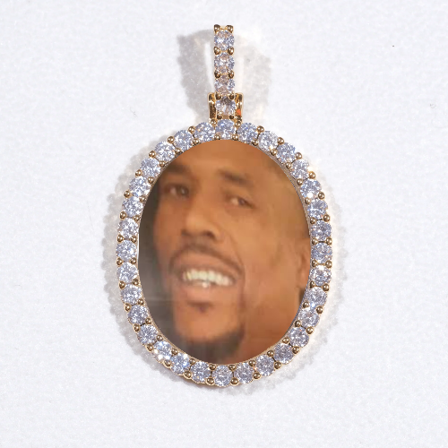 3D Oval Custom Picture Pendant