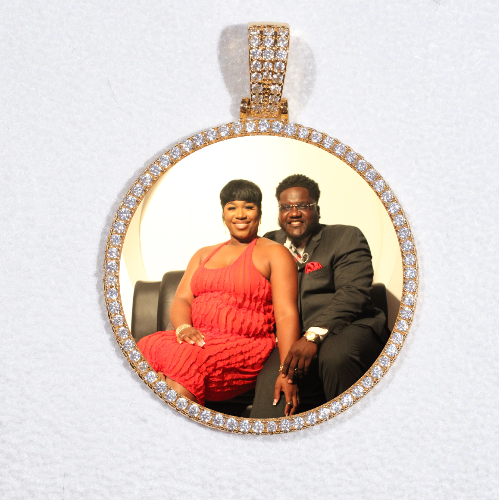 MEDIUM 3D CIRCLE CUSTOM PICTURE PENDANT