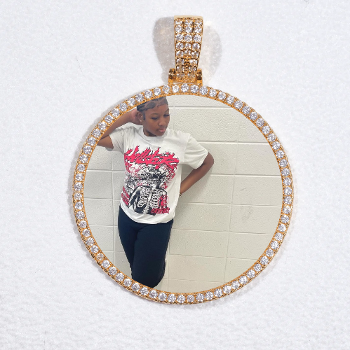 MEDIUM 3D CIRCLE CUSTOM PICTURE PENDANT
