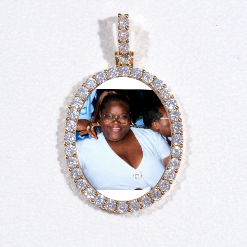 3D Oval Custom Picture Pendant