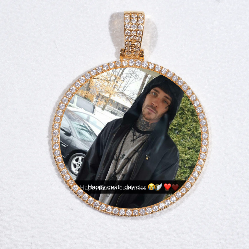 MEDIUM 3D CIRCLE CUSTOM PICTURE PENDANT