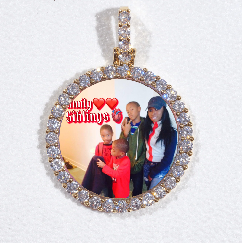 3D CIRCLE CUSTOM PICTURE PENDANT SMALL SIZE