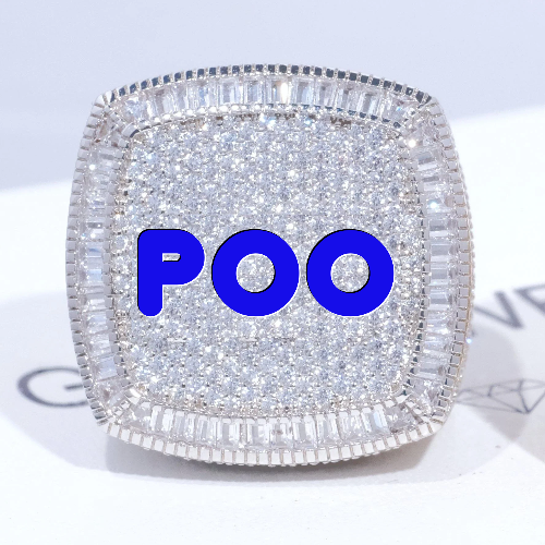 CUSTOM LETTER 3D ICED RING