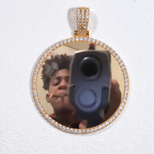 MEDIUM 3D CIRCLE CUSTOM PICTURE PENDANT