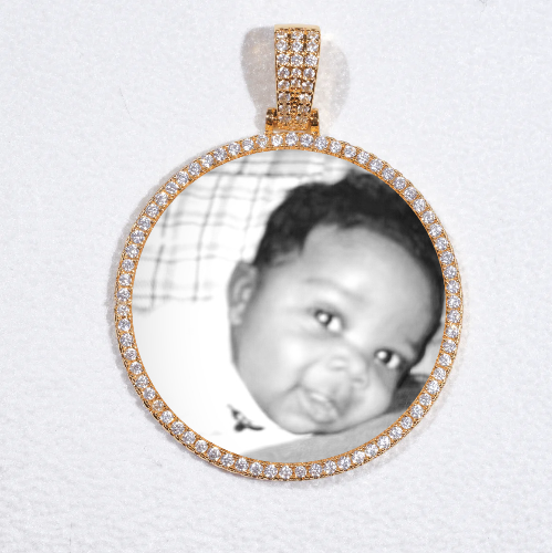 MEDIUM 3D CIRCLE CUSTOM PICTURE PENDANT
