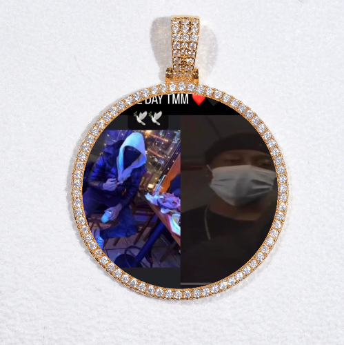 MEDIUM 3D CIRCLE CUSTOM PICTURE PENDANT