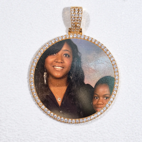 MEDIUM 3D CIRCLE CUSTOM PICTURE PENDANT