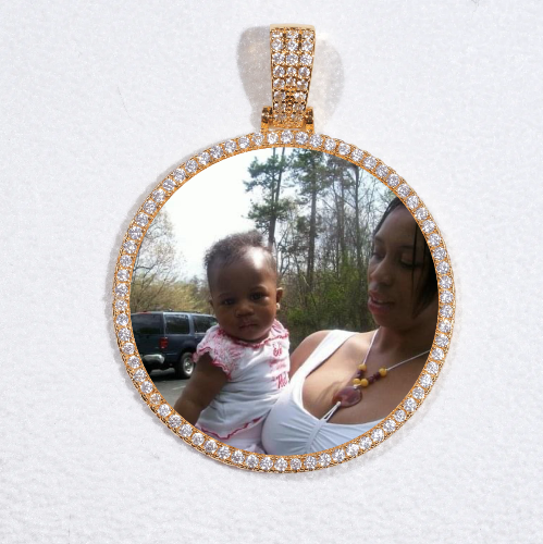 MEDIUM 3D CIRCLE CUSTOM PICTURE PENDANT