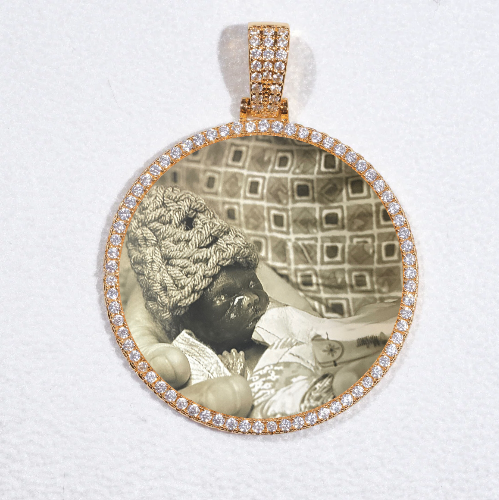 MEDIUM 3D CIRCLE CUSTOM PICTURE PENDANT